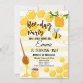 Biene, Honigbiene, Honigwabe, Hummel Einladung (Vorderseite)