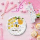 Biene, Honigbiene, Honigwabe, Hummel Pappteller (Party)