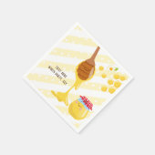 Biene, Honigbiene, Honigwabe, Hummel Serviette (Ecke)