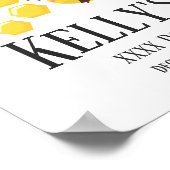 Biene, Honigbiene, Honigwabe, Hummel willkommen Poster (Ecke)