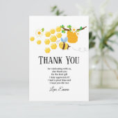 Biene, Honigbiene, Honigwabenkamm, Hummel vielen D Dankeskarte (Stehend Vorderseite)