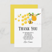 Biene, Honigbiene, Honigwabenkamm, Hummel vielen D Dankeskarte (Vorne/Hinten)