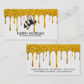 Biene | Honigwabe | Honey Tropfen Visitenkarte (Vorne/Hinten)