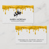 Biene | Honigwabe | Honey Tropfen Visitenkarte (Vorne/Hinten)