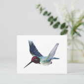 Biene Hummingbird Male Postkarte (Stehend Vorderseite)