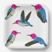 Biene Hummingbird Pappteller (Vorderseite)