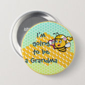 Biene Ich werde ein Oma-Button sein Button (Vorne & Hinten)