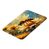 Biene im Blumengarten Magnet (Linke Seite)