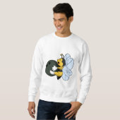Biene im Bowling mit Bowlingball Sweatshirt (Vorne ganz)