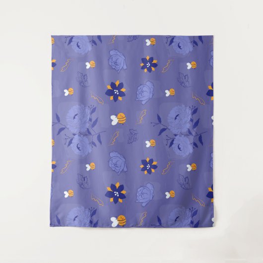 Biene im Garten Wandteppich (Vorderseite)