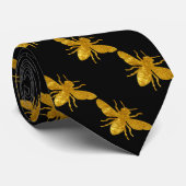 Biene im Gold Krawatte (Gerollt)