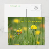 Biene im Moment Postkarte (Vorne/Hinten)