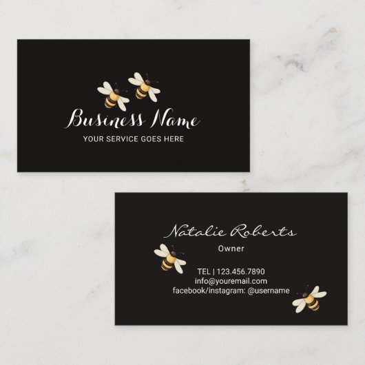 Biene Imker Honig Visitenkarte (Vorne/Hinten)