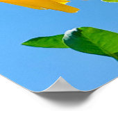 Biene in der Sonnenblume Poster (Ecke)