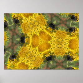 Biene in einem Kaleidoskop Poster
