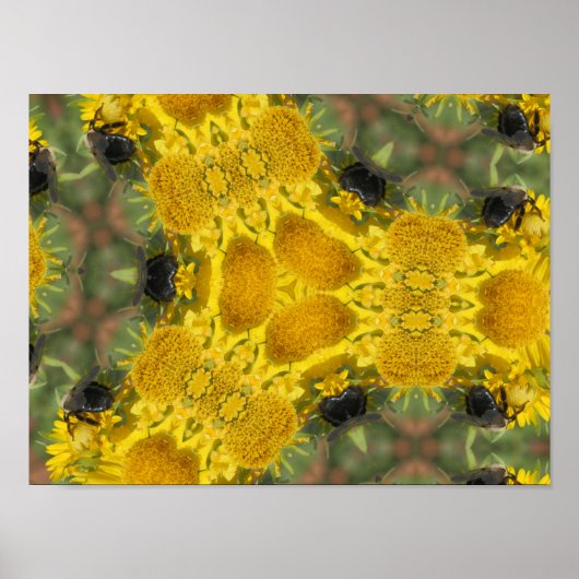 Biene in einem Kaleidoskop Poster (Vorne)