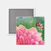 Biene in einer Dahlia Magnet (Vorderseite/Rückseite)