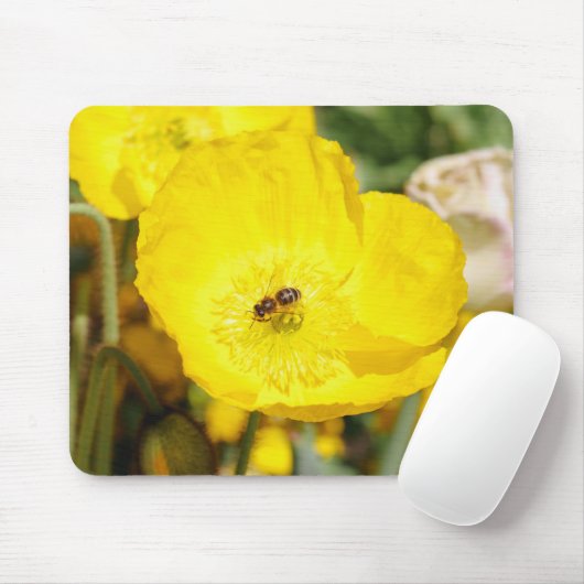 Biene in Gelb gebadet Mousepad (Mit Mouse)