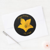 Biene in Squash Blossom Happy Birthday Sticker (Umschlag)