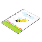 Biene in Tulip Garden Notizblock (Linke Seite)