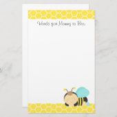 Biene ist für Baby, Hummel-Biene, damit die Mama Briefpapier (Vorne/Hinten)