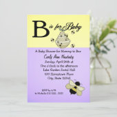 Biene ist für Baby Shower Einladung (Stehend Vorderseite)