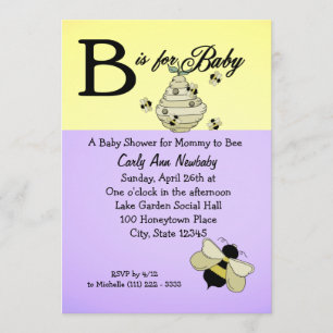 Biene ist für Baby Shower Einladung