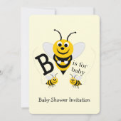 Biene ist für Babydusche geeignet Einladung (Vorderseite)