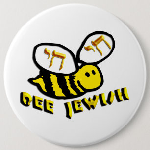 Biene jüdisch button