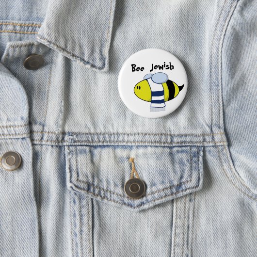 "Biene jüdisch " Button (Beispiel)