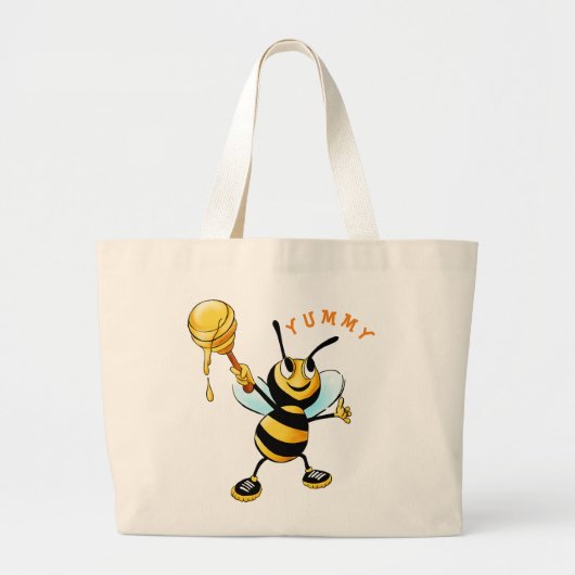 Biene Jumbo Stoffbeutel (Vorne)