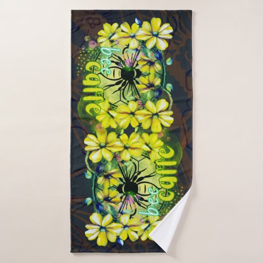 Biene, Kaffee Badehandtuch (Badehandtuch)