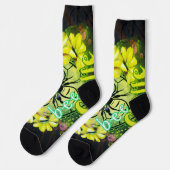 Biene, Kaffee Socken (Linkes Detail)