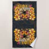 Biene, Kaffee Strandtuch (Vorderseite)