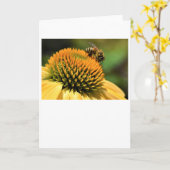 Biene, Karte (Gelbe Blume)