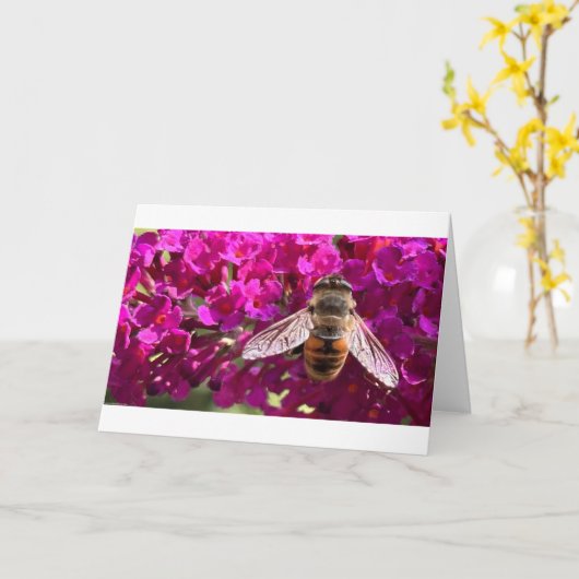 Biene, Karte (Gelbe Blume)