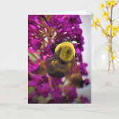 Biene, Karte (Gelbe Blume)