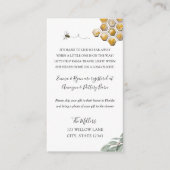 Biene Langstrecken-Babydusche Begleitkarte (Vorderseite)