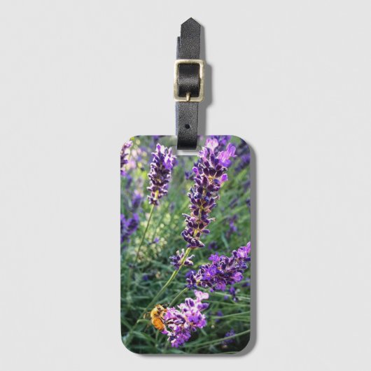 Biene & Lavender Gepäckanhänger (Vorderseite Vertikal)