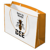 Biene Liebe zu arbeiten Große Geschenktüte (Rückseite Schrägansicht)