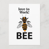 Biene Liebe zu arbeiten Postkarte (Vorderseite)