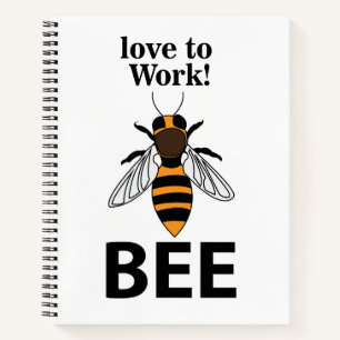 Biene Liebe Zur Arbeit Biene Notizblock