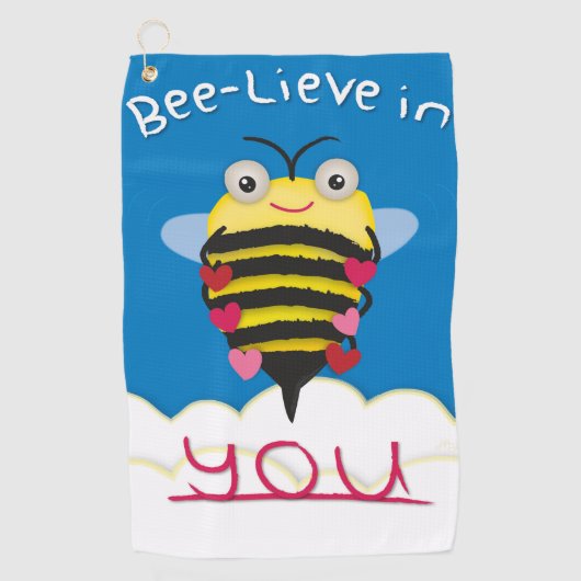 Biene-Lieve in Ihnen Golfhandtuch (Vorderseite)
