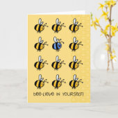 Biene-Lieve in selbst! Karte (Gelbe Blume)