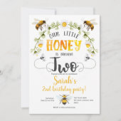 Biene, Mädchen, 2. Geburtstag, Little Honey, BUmbl Einladung (Vorderseite)