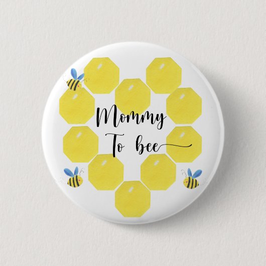 Biene. Mama zu sein Button (Vorderseite)