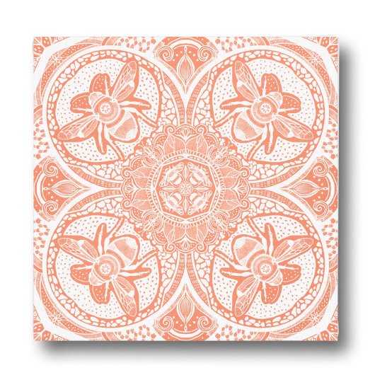 Biene Mandala benutzerdefinierte Farbanpassung Leinwanddruck