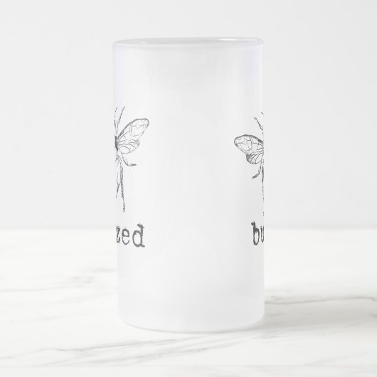 Biene Mattglas Bierglas (Mittel)