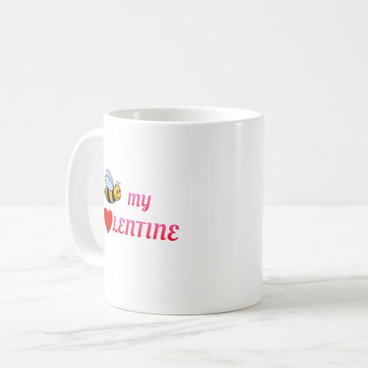 Biene Mein Valentinrot Kaffeetasse (Vorderseite Links)