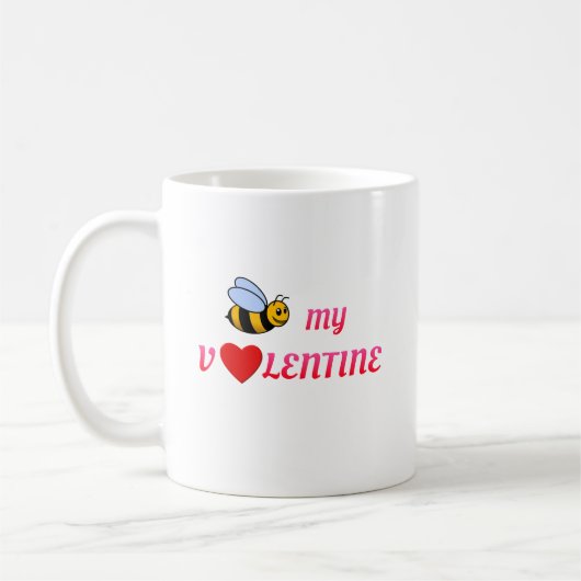 Biene Mein Valentinrot Kaffeetasse (Links)